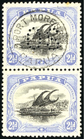 Stamp of Papua OFFICIALS: 1908-10 perf. OS on Lakatoi small Papua