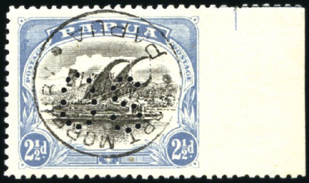 Stamp of Papua OFFICIALS: 1908-10 perf. OS on Lakatoi small Papua
