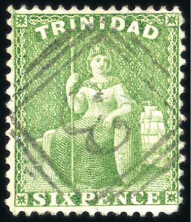 Stamp of Trinidad and Tobago 1880 Wmk Crown CC compound perf. 14 x 12 1/2, fine