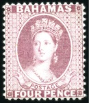 Stamp of Bahamas COLLECTIONS: 1861-77, Small mint/unused selection 