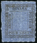 Stamp of British Guiana 1862 Provisional mint/unused selection incl. 1c ro