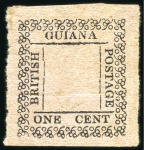 Stamp of British Guiana 1862 Provisional mint/unused selection incl. 1c ro