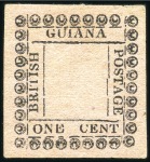 Stamp of British Guiana 1862 Provisional mint/unused selection incl. 1c ro