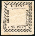 Stamp of British Guiana 1862 Provisional mint/unused selection incl. 1c ro