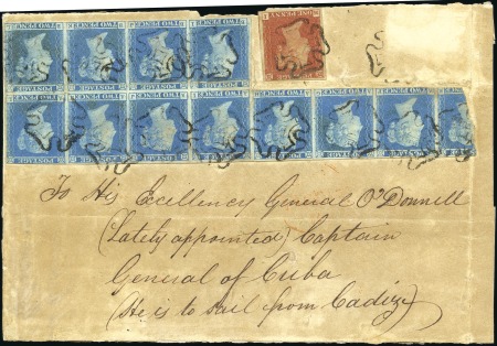 Stamp of Great Britain » 1841 2d Blue 1843 (Oct 12) Cover addressed to General O'Donnell