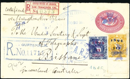Stamp of Guatemala 1894-96 Group of 48 covers, all franked 1894-95 su