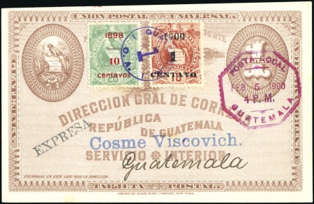 Stamp of Guatemala 1894-1902 Group of 67 covers/postal stationery/pos