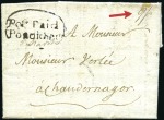 Stamp of India 1795 (Mar 5) Entire with clear "Post Paid / Pondic