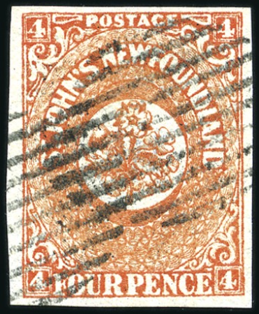 Stamp of Canada » Newfoundland 1857-64 Sperati forgery of the 4d value with barre