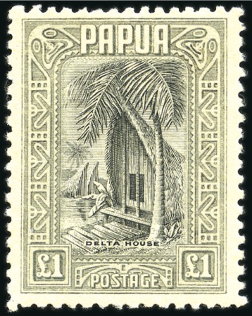 Stamp of Papua 1932-35 Mint hinged sets incl. 1932-40 to £1, some
