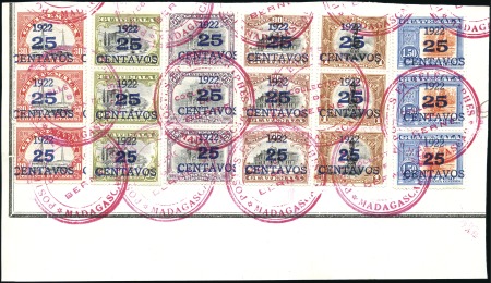 Stamp of Guatemala 1913-27 SPECIMENS from the Madagascar UPU archives