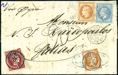 Stamp of France » Collections 1851-1930 Lot de 46 lettres avec classiques, combi