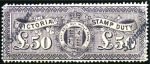 Stamp of Australia » Victoria 1897-95 "Stamp Duty" recess printed £25 bluish gre