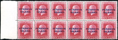 Stamp of Cook Islands » Penrhyn Islands 1917-20 6d Carmine perf.14x13 1/2 and perf.14x14 1