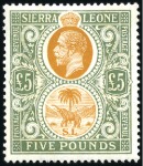 Stamp of Sierra Leone 1921-27 Wmk Mult Script CA mint set up to the rare