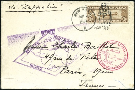 Stamp of United States 1930 (Jun 2) Graf Zeppelin Europe-America round tr