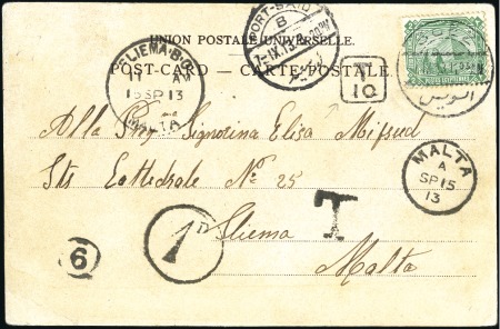 Stamp of Egypt » 1888-1906 New Currency 1913 Picture postcard franked 2m tied by Suez cds 