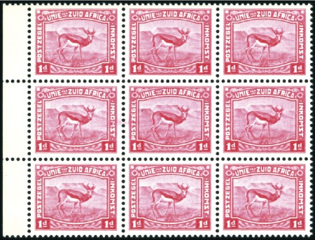 Stamp of South Africa » Union & Republic of South Africa 1923 1d Harrison Springbok perforated essay 1d car