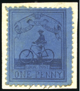 Stamp of South Africa » Mafeking 1900 Sgt Goodyear 1d deep blue on blue unused affi