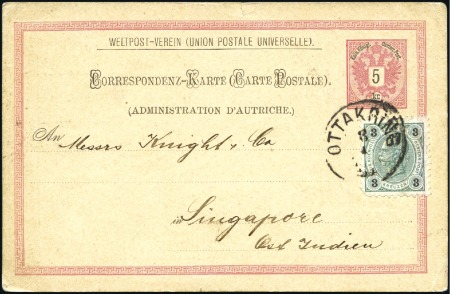 Stamp of Austria 1820-1946ca. Group of 49 covers, noted 1891 statio