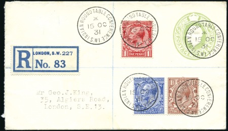 Stamp of India GANDHI: 1931 (Oct 15) Cover from the Indian Round 