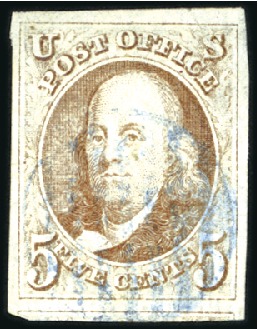 Stamp of United States » 1847 Issue 1847 5c Red brown, good to very large margins, wit
