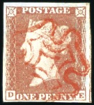 Stamp of Great Britain » 1841 1d Red 1841 1d Red mint/unused & used selection incl. mar
