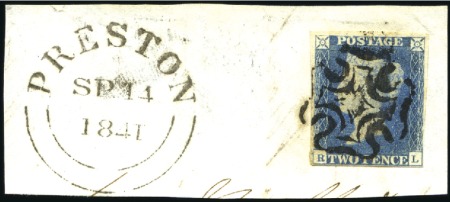 Stamp of Great Britain » 1840 2d Blue (ordered by plate number) 1840 2d Blue pl.2 RL with fine to very good margin