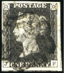 Stamp of Great Britain » 1840 1d Black and 1d Red plates 1a to 11 1840 1d Black plates 1a to 10 used (one of each), 