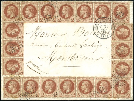 Stamp of France Eceptionnel afft avec 20 timbres à 2c Lauré de Sur