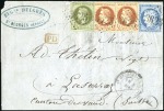 Stamp of France 1871-73, Deux afft colorés pour la SUISSE dont rar