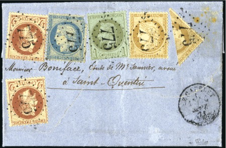Stamp of France Seul coupé connu du 2è échelon de poids de septembre 1871