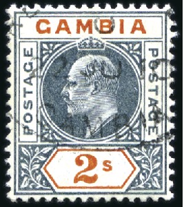 Stamp of Gambia 1902-05 2d, 3d, 4d, 6d to 3s and 1904-06 5d and 7