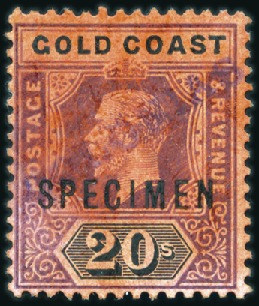 Stamp of Gold Coast 1913-21 1/2d to 20s. less 1d, all overprinted "SPE