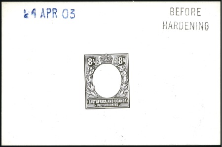 Stamp of Kenya, Uganda and Tanganyika » Kenya, Uganda and Tanganyika 1903-04 1/2a to 8a frames De La Rue die proofs, ea