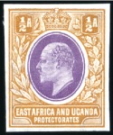 Stamp of Kenya, Uganda and Tanganyika » Kenya, Uganda and Tanganyika 1903-04 1/2a imperf. colour trials (3) with heads 