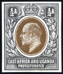 Stamp of Kenya, Uganda and Tanganyika » Kenya, Uganda and Tanganyika 1903-04 1/2a imperf. colour trials (3) with heads 