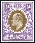 Stamp of Kenya, Uganda and Tanganyika » Kenya, Uganda and Tanganyika 1903-04 1/2a imperf. colour trials (3) with heads 