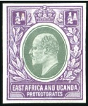 Stamp of Kenya, Uganda and Tanganyika » Kenya, Uganda and Tanganyika 1903-04 1/2a imperf. colour trials (2) with heads 