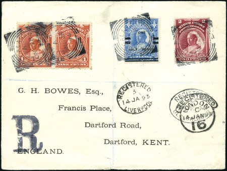 Stamp of Nigerias » Niger Coast Protectorate 1894 (28 Nov) envelope registered from Old Calabar