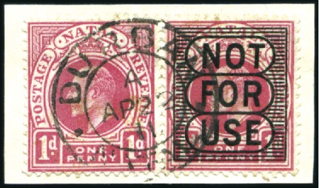 Stamp of South Africa » Natal BOOKLETS: 1904 NOT FOR USE LABEL se-tenant with KE