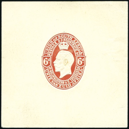 Stamp of South Africa » Union & Republic of South Africa POSTAL STATIONERY: KGV 6d embossed die proof for s
