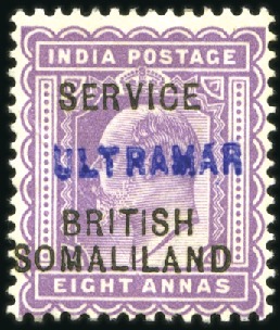 Stamp of Somaliland Protectorate OFFICIALS: 1903 1/2a to 8a each overprinted "ULTRA