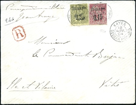 Stamp of Colonies françaises » Soudan 1894 Locally surcharged 0.15 on 75c and 0.25 on 1f