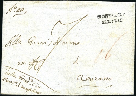 Stamp of Austria » Pre-Stamp Letters and Documents 1811 MONFALCON ILLYRIE: Folded lettersheet bearing