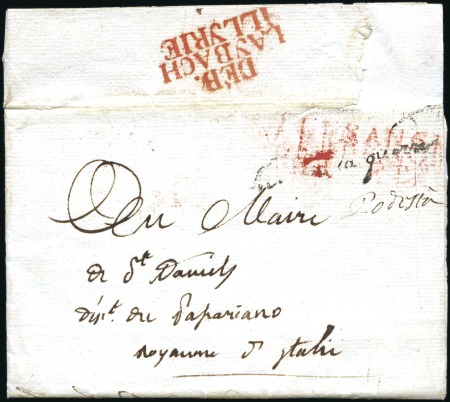 Stamp of Austria » Pre-Stamp Letters and Documents 1810 LAYBACH ILLYRIE:  Folded letter from Ministry