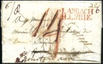 Stamp of Austria » Pre-Stamp Letters and Documents 1810 LAYBACH ILLYRIE: Folded letter bearing red 2-