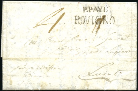 Stamp of Austria » Pre-Stamp Letters and Documents 1811-1812 ROVIGNO: Folded letter bearing straightl