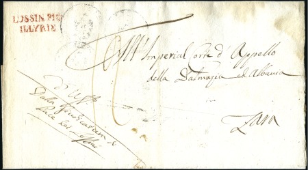 Stamp of Austria » Pre-Stamp Letters and Documents 1812 LUSSIN PIC ILLYRIE: Official entire bearing r