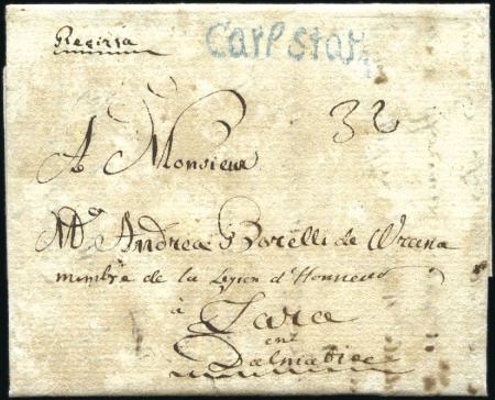 Stamp of Austria » Pre-Stamp Letters and Documents 1820 CARLSTATT: Folded letter from Recicca from th